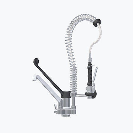 Distform R0020306 2 600mm high easy open spraying tap with hot/cold controls   Distform   R0020306 2